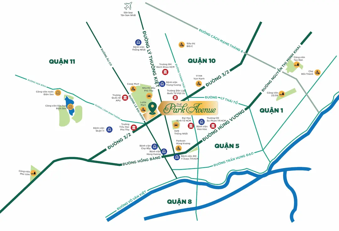 vị trí the park avenue